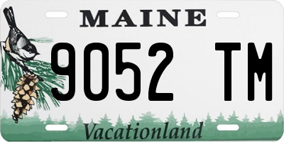 ME license plate 9052TM