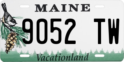 ME license plate 9052TW