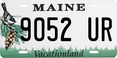 ME license plate 9052UR