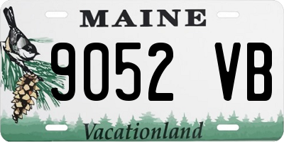 ME license plate 9052VB