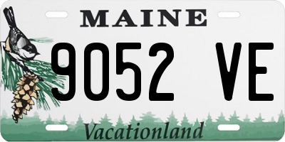 ME license plate 9052VE