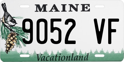 ME license plate 9052VF