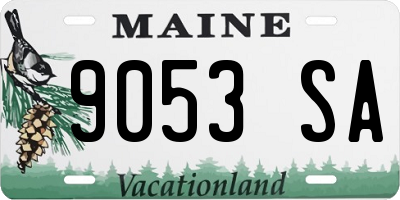 ME license plate 9053SA