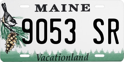 ME license plate 9053SR