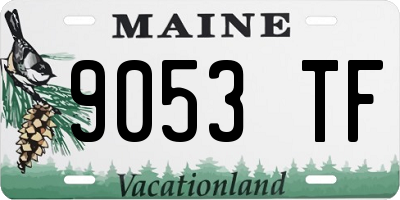 ME license plate 9053TF