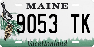 ME license plate 9053TK