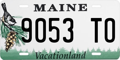 ME license plate 9053TO