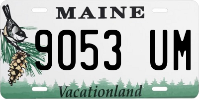 ME license plate 9053UM