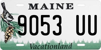 ME license plate 9053UU