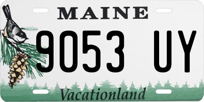 ME license plate 9053UY