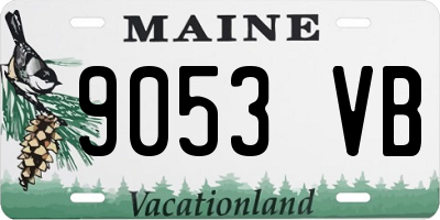 ME license plate 9053VB