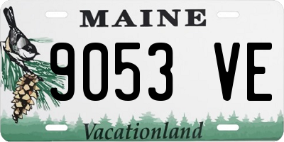 ME license plate 9053VE