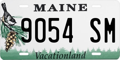 ME license plate 9054SM