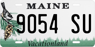 ME license plate 9054SU
