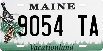 ME license plate 9054TA