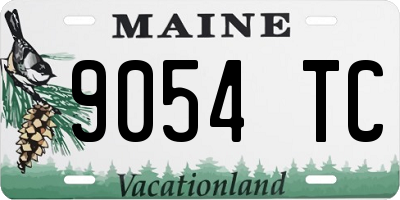 ME license plate 9054TC