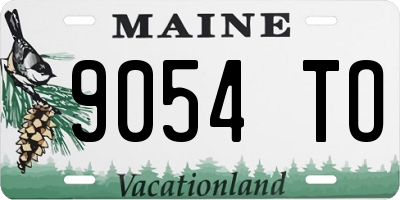 ME license plate 9054TO