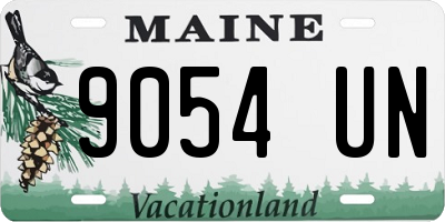 ME license plate 9054UN