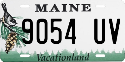 ME license plate 9054UV
