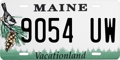 ME license plate 9054UW