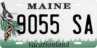 ME license plate 9055SA