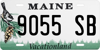 ME license plate 9055SB