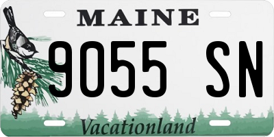 ME license plate 9055SN
