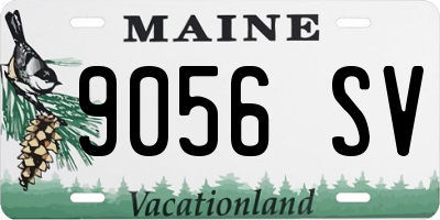 ME license plate 9056SV