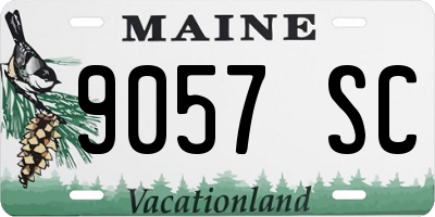 ME license plate 9057SC