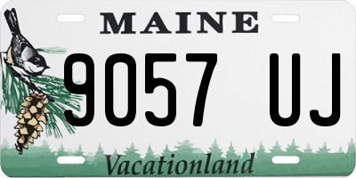 ME license plate 9057UJ