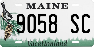 ME license plate 9058SC