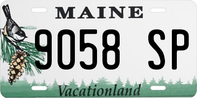 ME license plate 9058SP