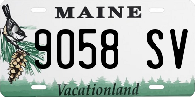 ME license plate 9058SV