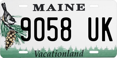 ME license plate 9058UK