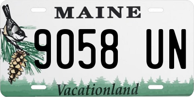 ME license plate 9058UN