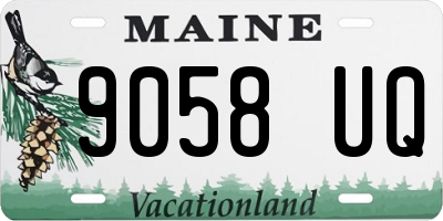 ME license plate 9058UQ