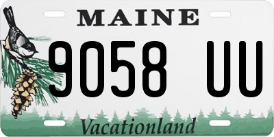 ME license plate 9058UU