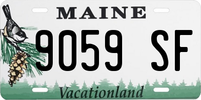 ME license plate 9059SF