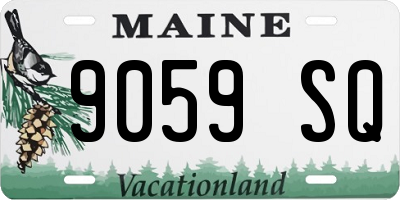 ME license plate 9059SQ