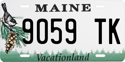 ME license plate 9059TK