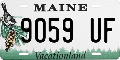 ME license plate 9059UF