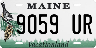 ME license plate 9059UR