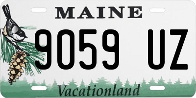 ME license plate 9059UZ