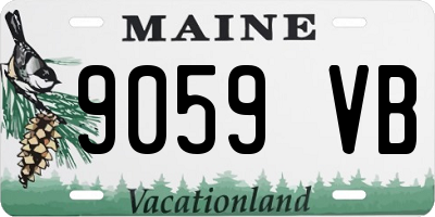 ME license plate 9059VB