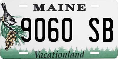 ME license plate 9060SB