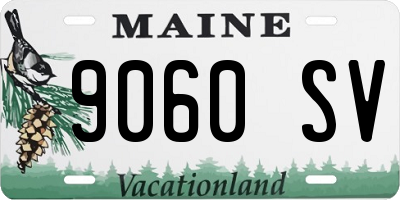 ME license plate 9060SV
