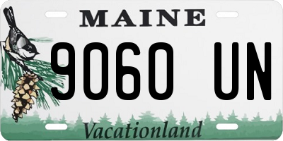 ME license plate 9060UN