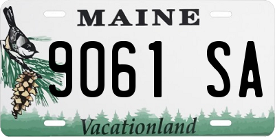 ME license plate 9061SA