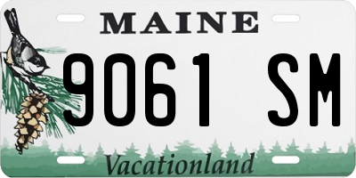 ME license plate 9061SM