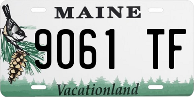 ME license plate 9061TF